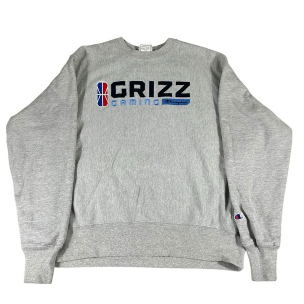 Vintage Champion Reverse Weave Crewneck Sweatshirt  Grizz Gaming Basketball SZ L